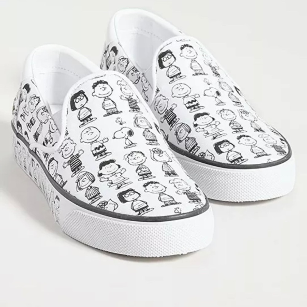 New Men's  Lacoste x Peanuts Snoopy  Slip-On White Sneakers Size 10